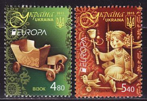 Украина _, 2015, Европа, Старинные игрушки, 2 марки
